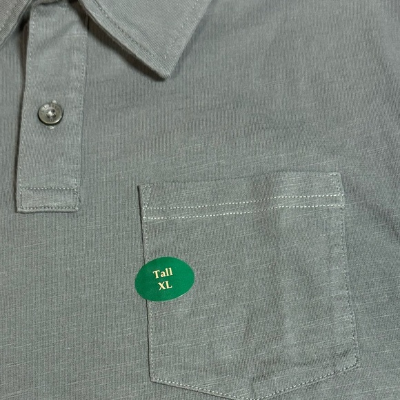 L.L. Bean Men's Casual Shadow Green SS Polo Size XL Tall - Picture 3 of 10